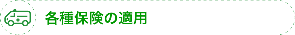 各種保険の適用